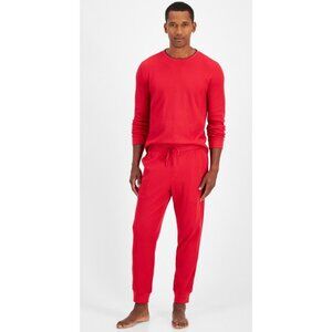 Club Room Men's Waffle Long-Sleeve T-Shirt & Pajama Pant Set Size M Comfort